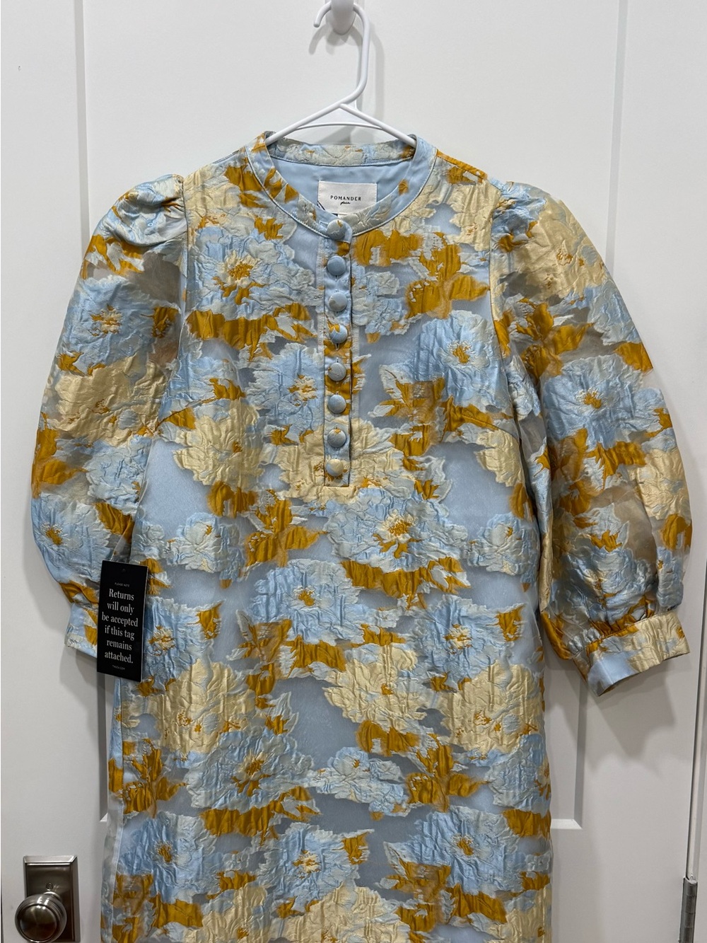 Tuckernuck Pomander Place Jessamine Jacquard Samantha Dress
Light Blue / M - Picture 2 of 9